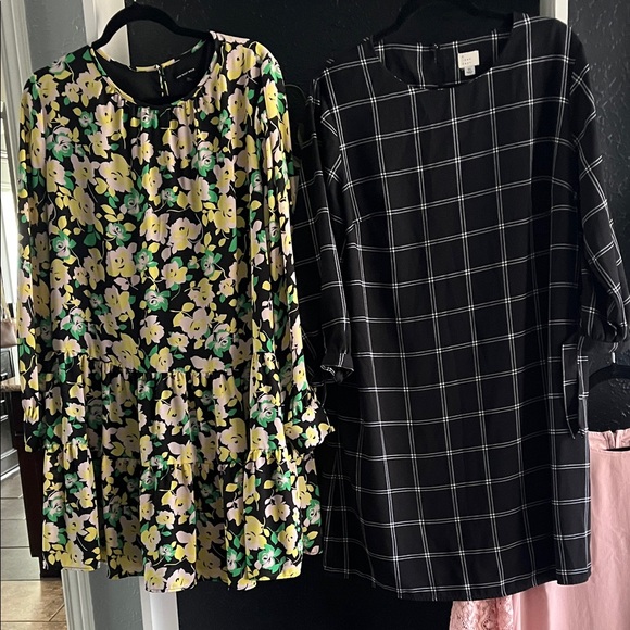 2 dresses - Target Floral Tiered Midi Dress in Black, Yellow & Green - Picture 6 of 6